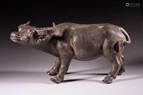 CHINESE YIXING ZISHA FIGURE OF BUFFALO