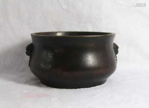 CHINESE BRONZE CENSER WITH MARK