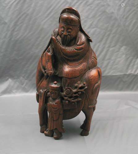 CHINESE BAMBOO CARVED FIGURE