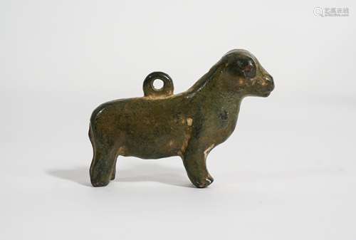 LARGE ANCIENT ROMAN BRONZE ANIMAL PENDANT