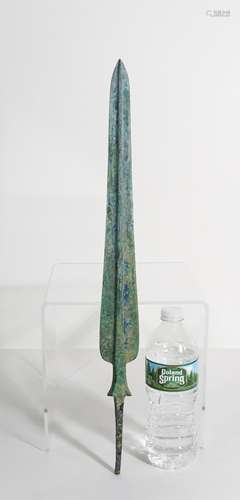 LARGE ANCIENT LURISTAN BRONZE SOCKETED SPEARHEAD