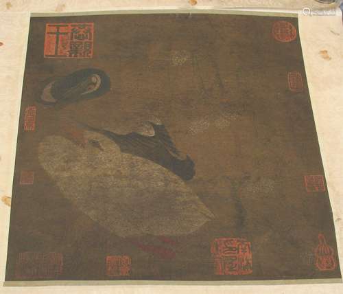 CHINESE PAINTING OF MANDARIN DUCK, MING