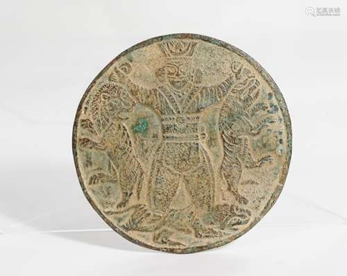 ANCIENT NEAR EASTERN BRONZE MIRROR