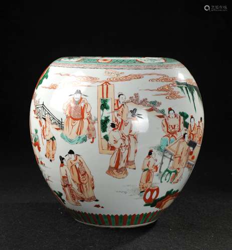 CHINESE WUCAI PORCELAIN JAR