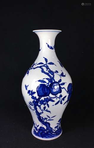 CHINESE BLUE AND WHITE PORCELAIN VASE