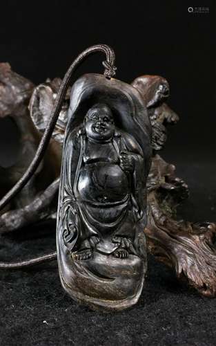 CHINESE CHENXIANG WOOD BUDDHA PENDANT