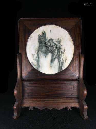 CHINESE MARBLE SCHOLAR TABLE SCREEN