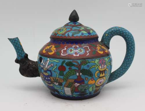 CLOISONNE TEA POT