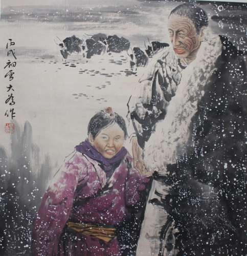 CHINESE HANGING SCROLL PAINTING