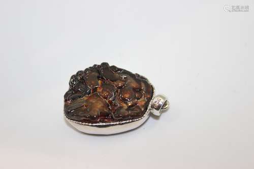 FIRE AGATE PENDANT