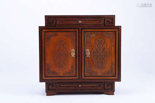 A Chinese Bamboo Small Cabinet