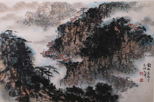 A Chinese Landscape Painting by Qian, Yansong