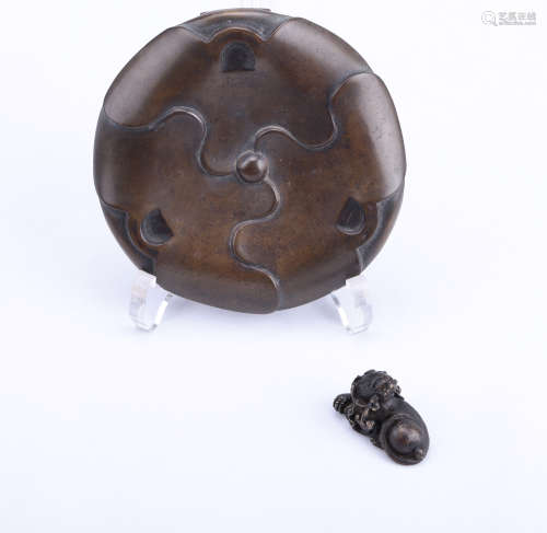 Two Chinese Bronze Decorations