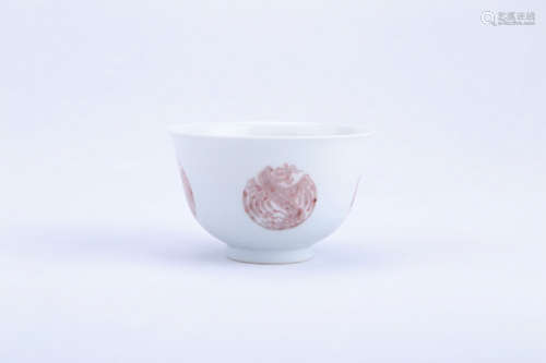 A Chinese Porcelain Bowl Iron-Red Phoenix Pattern