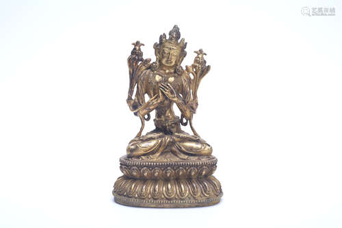 A Chinese Gilt Bronze Buddha