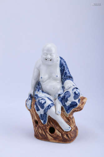 A Chinese Blue and White Porcelain Buddha