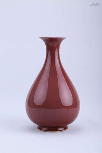 A Chinese Red Glazed Porcelain Vase