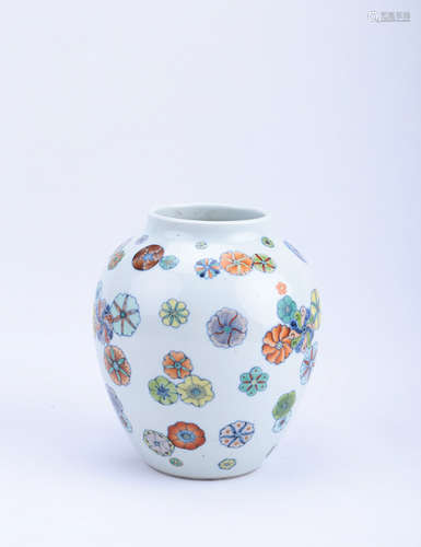 A Chinese Famille-Rose Porcelain Jar