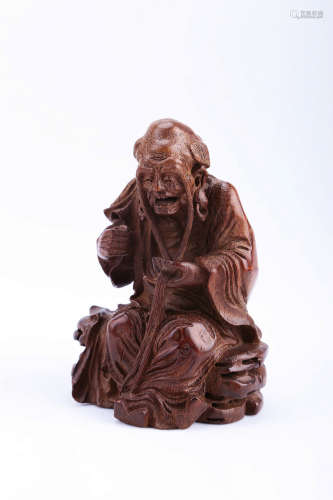 A Chinese Carved Bamboo Luohan