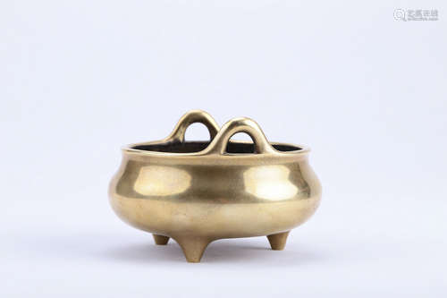 A Chinese Gilt Bronze Censer