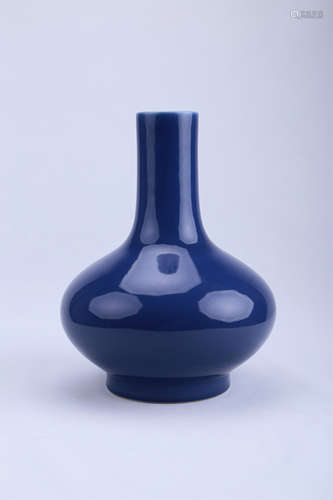 A Chinese Blue Glazed Porcelain Vase