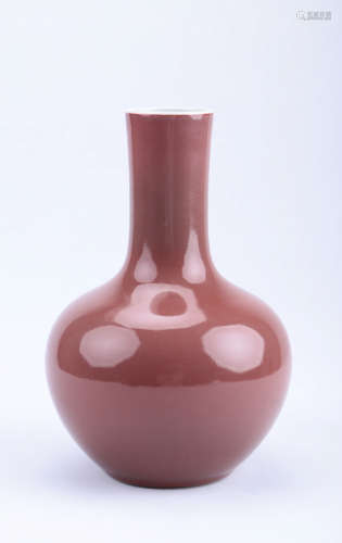 A Chinese Red Glazed Porcelain Vase