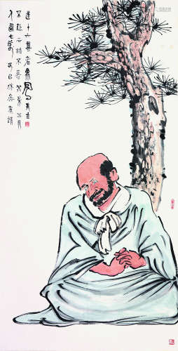 吕凤子(1886-1959) 松下罗汉