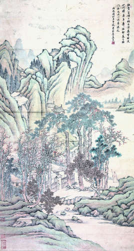 王昱(1714-1748) 青绿山水