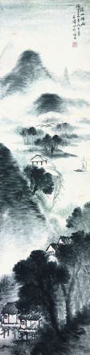 吴石仙(1845-1916) 溪山烟雨