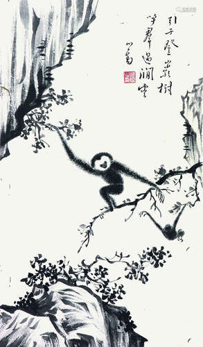 溥儒(1896-1963) 松猿图