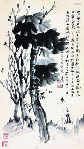 张大千(1899-1983) 芭蕉高士