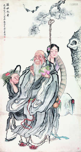 黄山寿(1855-1919) 瑶姬祝寿