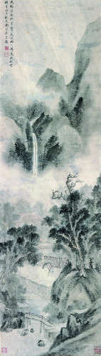 黄鼎(1650-1730) 松荫飞瀑