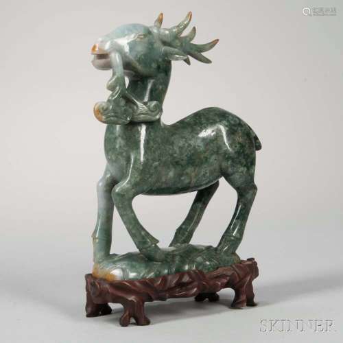 Jade Carving of a Goat