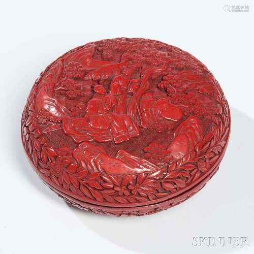 Cinnabar Lacquer Covered Box