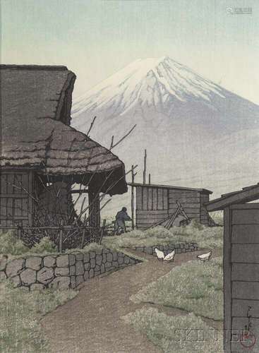 Kawase Hasui (1883-1957), Mount Fuji at Funatsu, Yamanishi