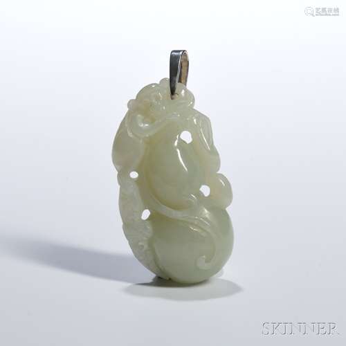 Jade Carving of a Double Gourd