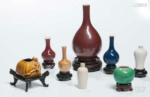 Eight Glazed Ceramic Items