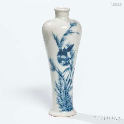 Blue and White Porcelain Meiping   Vase