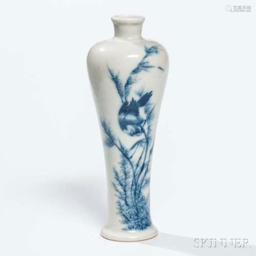 Blue and White Porcelain Meiping   Vase