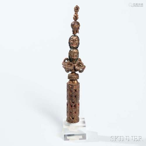 Carved Wood Finial