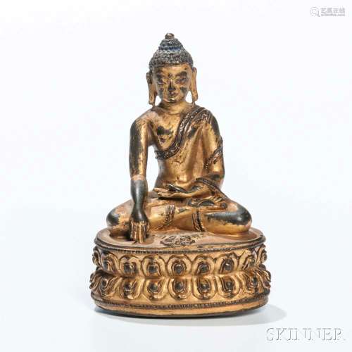 Gilt-bronze Figure of Buddha Akshobhya