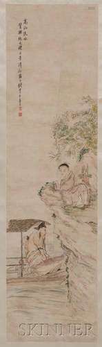 Hanging Scroll Depicting a Figural Scene