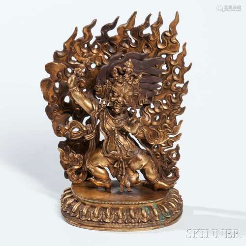 Gilt-bronze Figure of Mahakala