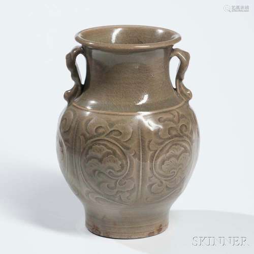 Yaozhou-style Celadon Vase