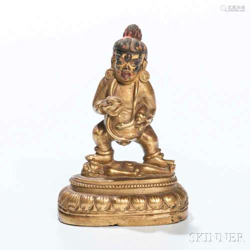 Brass Figure of Black Jambhala