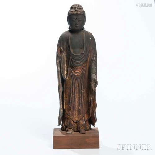 Wood Statue of Amitabha Buddha