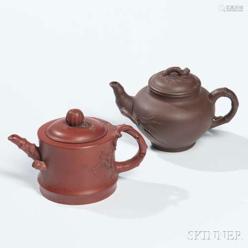 Pair of Yixing Teapots