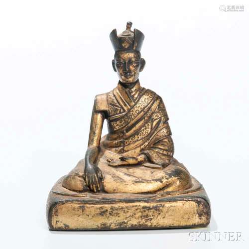 Gilt-bronze Figure of a Kagyu Lama