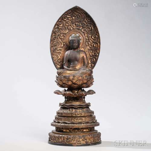 Wood Statue of Amitabha Buddha